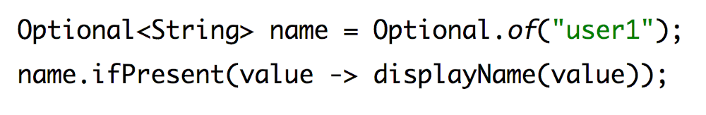 Example of Optional.ifPresent()