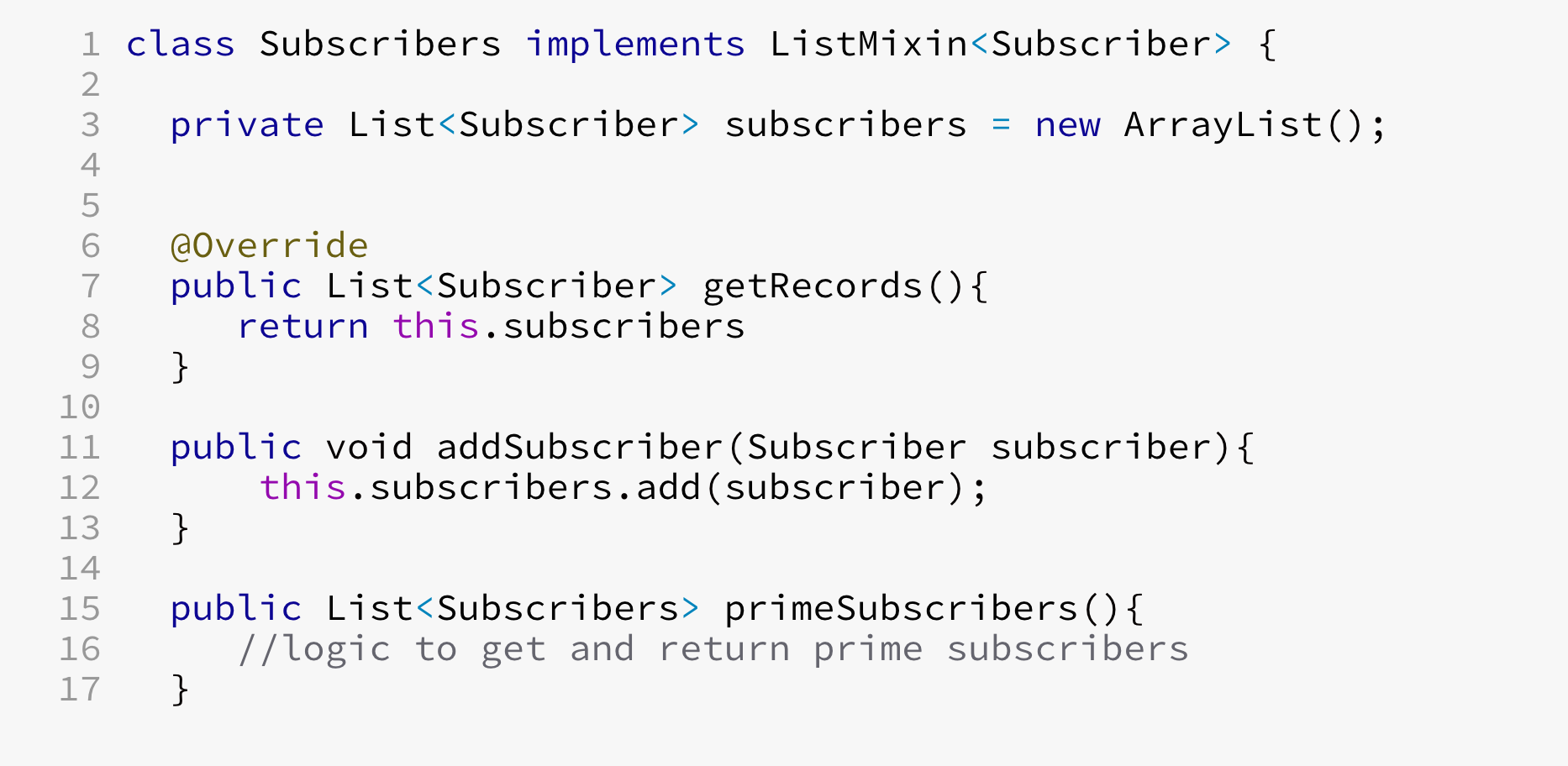 Subscribers.java